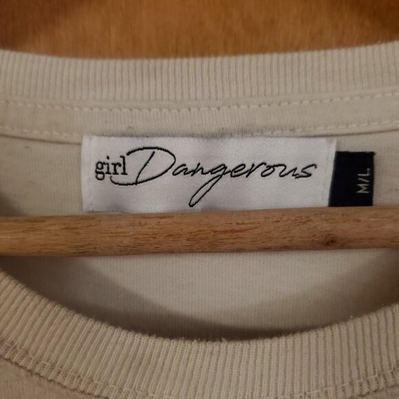 Free People X Girl Dangerous Everglades Tee Dress Womens M/L Beige - Picture 4 of 6